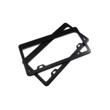 2 peças de suporte para placa de carro em aço inoxidável preto, mais novo, com tampa de parafuso, para