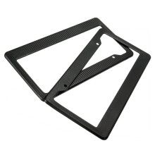 2 peças molduras para placas de carro dianteiras e traseiras estilo preto pintado universal