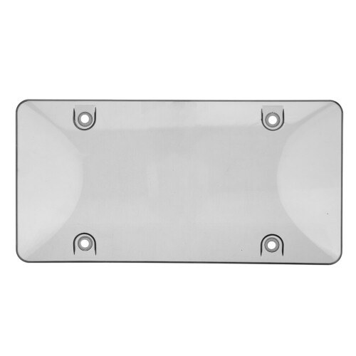 2 Pcs Flache Nummernschild Abdeckung Protector Klar Getönt Rauch Rahmen Schild 2