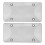 2 Pcs Flache Nummernschild Abdeckung Protector Klar Getönt Rauch Rahmen Schild 1