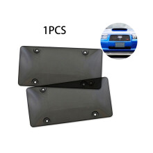 Moldura de cobertura de placa de licença transparente fumê, suporte de moldura de placa de carro, placa
