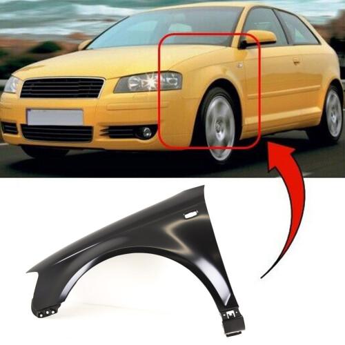 Audi A3 2003-2008 Frontspoiler grundiert Beifahrerseite nicht S3, RS3 oder Cabrio 1