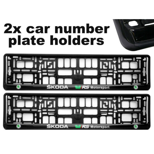 2 x telai per supporto targa auto Doming, IDEALI per SKODA