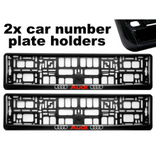 2 x Doming Auto Nummernschild Surround Halter Rahmen beste Passform für Audi