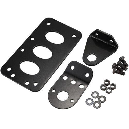 Universal Motorcycle Side Mounted Tail Light Frame License Plate Bracket Retro Metal Accessories 1