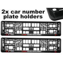 2 x Molduras de suporte para placa de carro Doming CAR Number Plate Surround MELHOR AJUSTE para TOYOTA