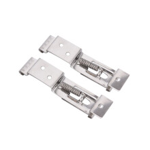 2 peças placa de carro retangular com mola suporte de aço inoxidável grampos de suporte de quadro de