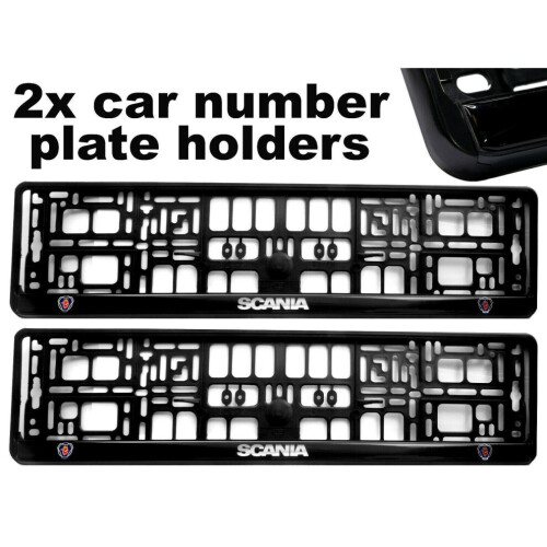 2 x Cadres de support de plaque d'immatriculation de voiture Doming, parfaits pour SCANIA