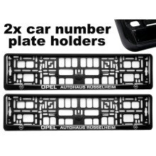 2x Molduras de suporte para placa de carro Doming, melhor ajuste para OPEL