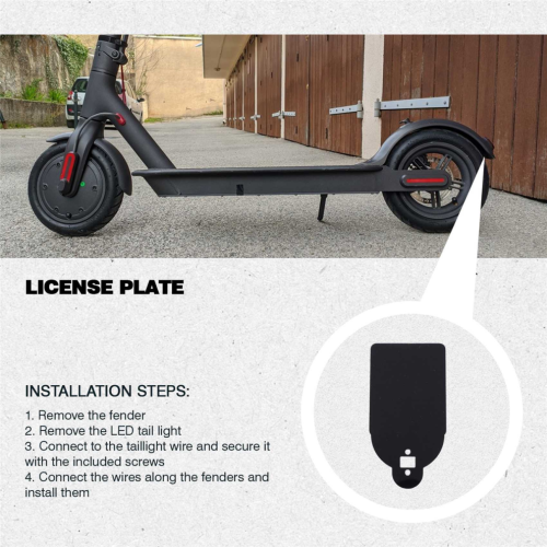 Placa para scooter elétrica M365 preta 2