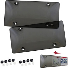 Conjunto de capas para placas de veículos coloridas com ajuste padrão - placas de veículos brilhantes
