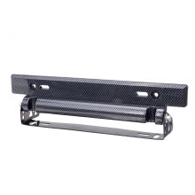 Novo suporte universal ajustável de fibra de carbono para placa de carro, multicolorido