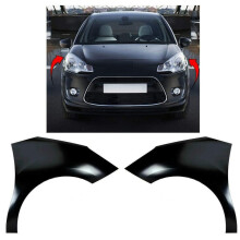Citroen C3 5 porte 2010-2016 Parafango anteriore primerizzato, coppia sinistra e destra