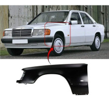 Parafango anteriore lato passeggero con foro per Mercedes Classe E W124 1984-1995