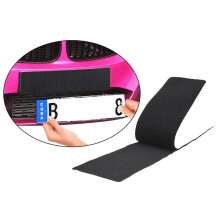 2 peças/conjunto suporte adesivo para placa de carro sem moldura preto à prova de intempéries suporte