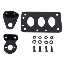 Suporte de placa lateral para motocicleta preto, compatível com luz de freio Sportster CB750 XS650