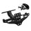 Support de plaque d'immatriculation universel pour moto, support de feu arrière noir 4