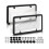 (Transparente) Pacote com 2 molduras para placas de veículos dos EUA com capa transparente 1
