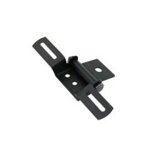 Moldura de placa de licença dobrável ajustável universal para motocicleta (preta)