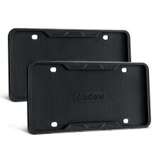 2X Capa de silicone para moldura de placa de carro à prova de ferrugem com tampas de parafuso para dianteira
