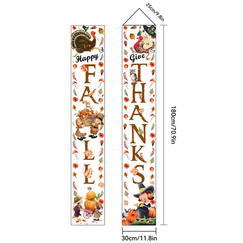 Porch Banner Fall Thanksgiving Decorations B 2