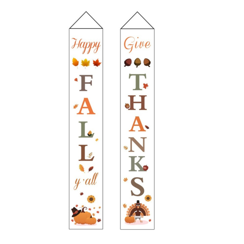 Porch Banner Fall Thanksgiving Decorations B