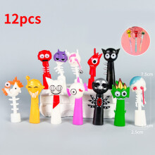 (12pcs C) Robot Incredibox Sprunki Action Figure Model Cartoon Toy Gift Kids Decoration