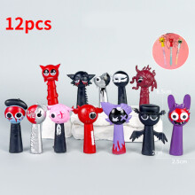 (12pcs A) Robot Incredibox Sprunki Action Figure Model Cartoon Toy Gift Kids Decoration