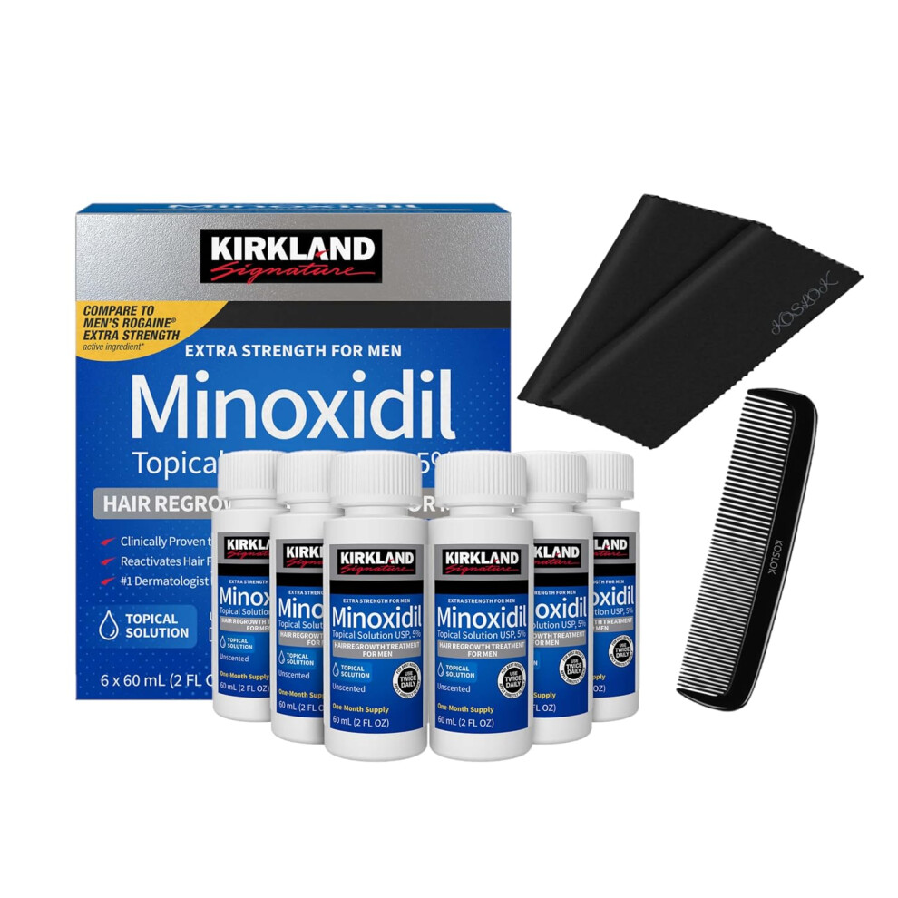 Kirkland Minoxidil 5% for Men, Topical Solution Extra Strength Hai