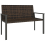 Outsunny (Brown) Outsunny Rattan Garden Bench Loveseat with Quick-Drying Padding 7