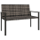 Outsunny (Grey) Outsunny Rattan Garden Bench Loveseat with Quick-Drying Padding 4