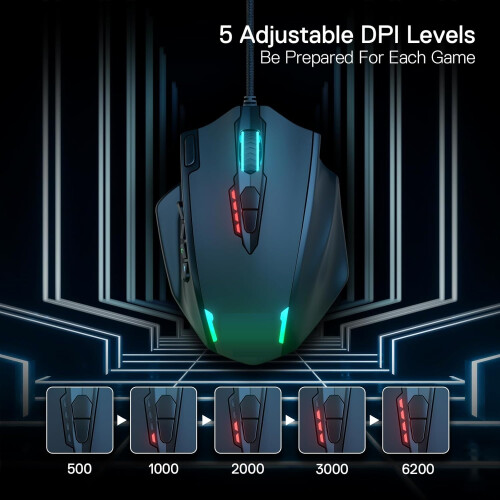 M908 Impact RGB LED MMO Mouse 1