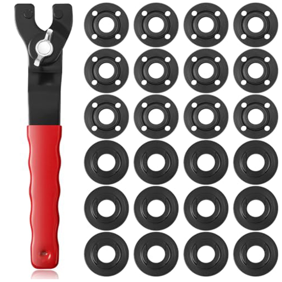 25Pcs Angle Grinder Nut Angle Grinder Wrench Kit Red 4852137633806