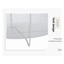 Opvouwbare frituurmand met gaas, 7 inch opvouwbare frituurmand