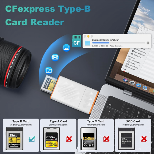 USB3.2 10Gbps CFexpress Type B Memory Card Reader 1