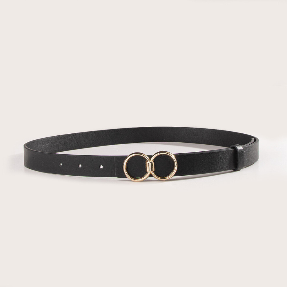 (Black) Belt Fashion Womens With Metal Clasp And Geometric Style Everyday For Wear-image-OPC-PHF2XHG-NEW