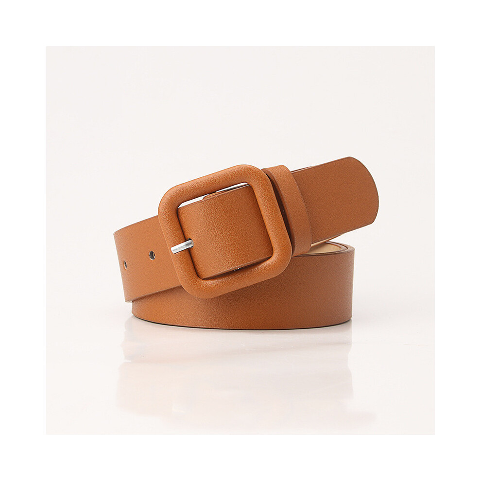 (Camel) Buckle Sweet Square Candy Colored Artificial Leather Womens Beltversatile Daily-image-OPC-PHF2XRX-NEW
