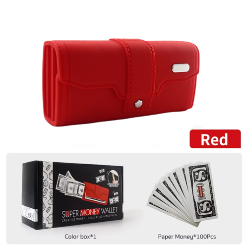 Portefeuille d'argent éjection d'argent jeu de portefeuille simulé jouets rouge 1