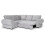 Horizon Corner Sofa Bed Light Grey Velour Fabric Full Back Cushions 2