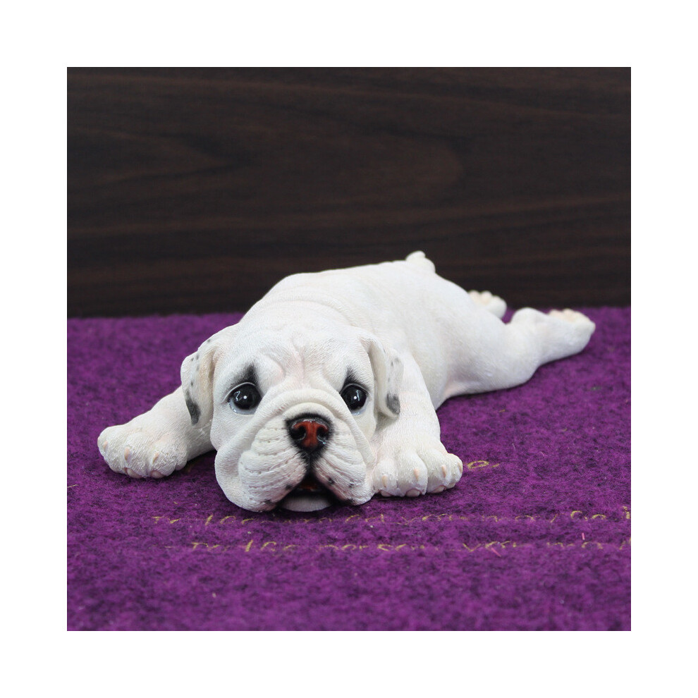 (Milky) Simulated Britain Bulldog Model Tabletop Figurine Decoration Landscape Micro-image-OPC-PHF57MT-NEW