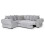 Horizon Corner Sofa Bed Light Grey Velour Fabric Scatter Back Cushions 2