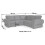 Horizon Corner Sofa Bed Light Grey Velour Fabric Scatter Back Cushions 5