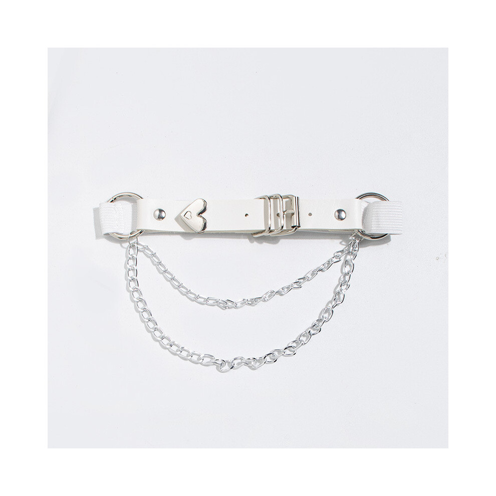 (White) Metal Lolita Chain Girl Punk Leg Loop Fashion Decoration Gothic Gaiters Style-image-OPC-PHF5DQY-NEW