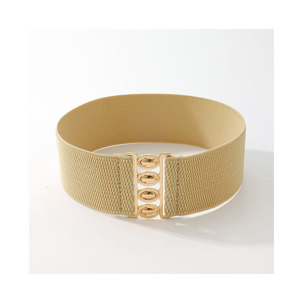 (Khaki, 65cm) Style Womens Minimalist Elastic Waist Belt Shaping Cummerbund Fashionable-image-OPC-PHF5F6T-NEW