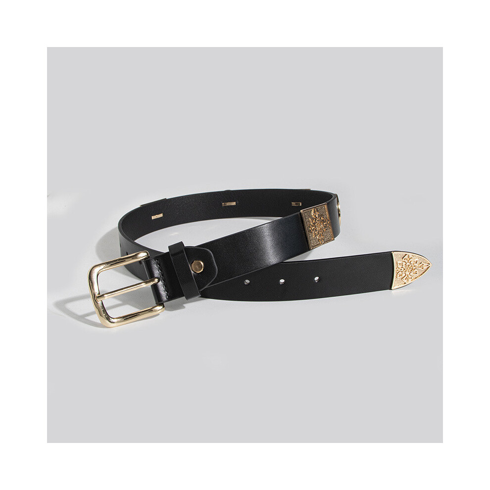 (Black Single Button) Childrens Ethnic Fashion Belt With Alloy Closure For Hanfu Attire Cultural And-image-OPC-PHF5FBX-NEW