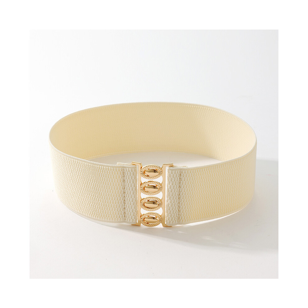 (Ivory White, 75cm) Minimalist Style Womens Elastic Waist Belt Fashionable Shaping Cummerbund-image-OPC-PHF5GQD-NEW