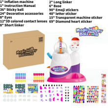 (Santa Claus) Happy Balloons Magic Diy Sticky Balls Inflatable Bubble Toys Creative Machine