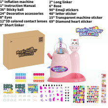 (Cat) Happy Balloons Magic Diy Sticky Balls Inflatable Bubble Toys Creative Machine