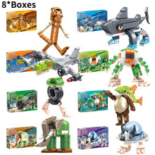 (Box Pack) Italian Brainrot Al Tung Tung Tungsahur Building Blocks Assembly Toys Kids Gift
