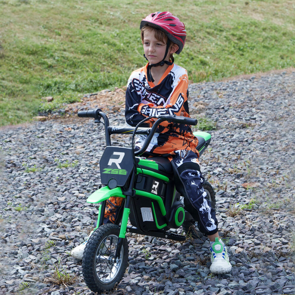 Homcom Unisex Green Kids Electric Motorbike 24V Electric Dirt Bike For 8-12 Years In Size 8 - Image 2
